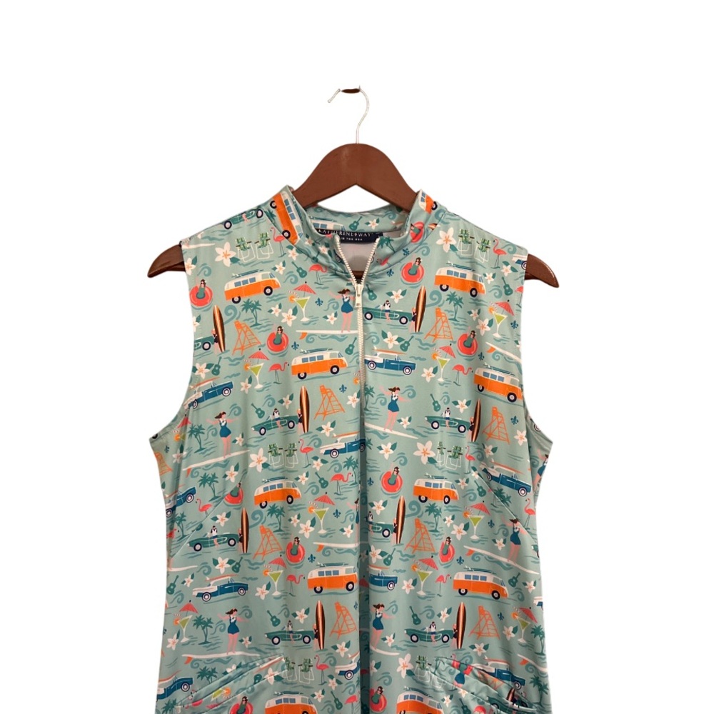 NWOT Katherine Way St. Regis Pack My Bags Sleeveless Golf Dress - Size L - Picture 3 of 10